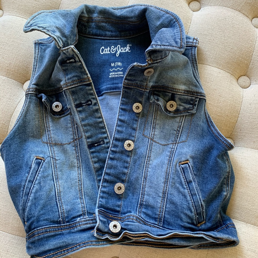 Jean vest for girls